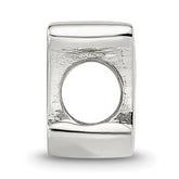 Sterling Silver 925 Script Letter X Bead with Polished Finish